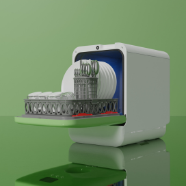 BOB Mini mašina za pranje sudova - zelena - Slika 4