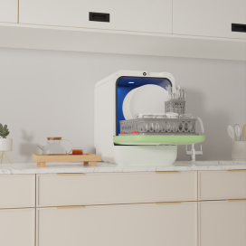 BOB Mini mašina za pranje sudova - zelena - Slika 8