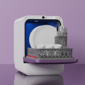 BOB Mini mašina za pranje sudova - ljubičasta - Slika 3